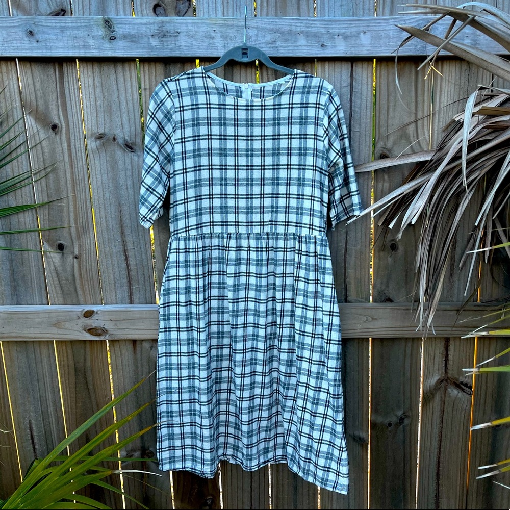 Cottagecore plaid dress